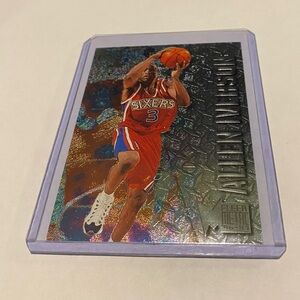 Allen Iverson RC Rookie 1996/97 Fleer Metal Basketball Card #201 Vintage